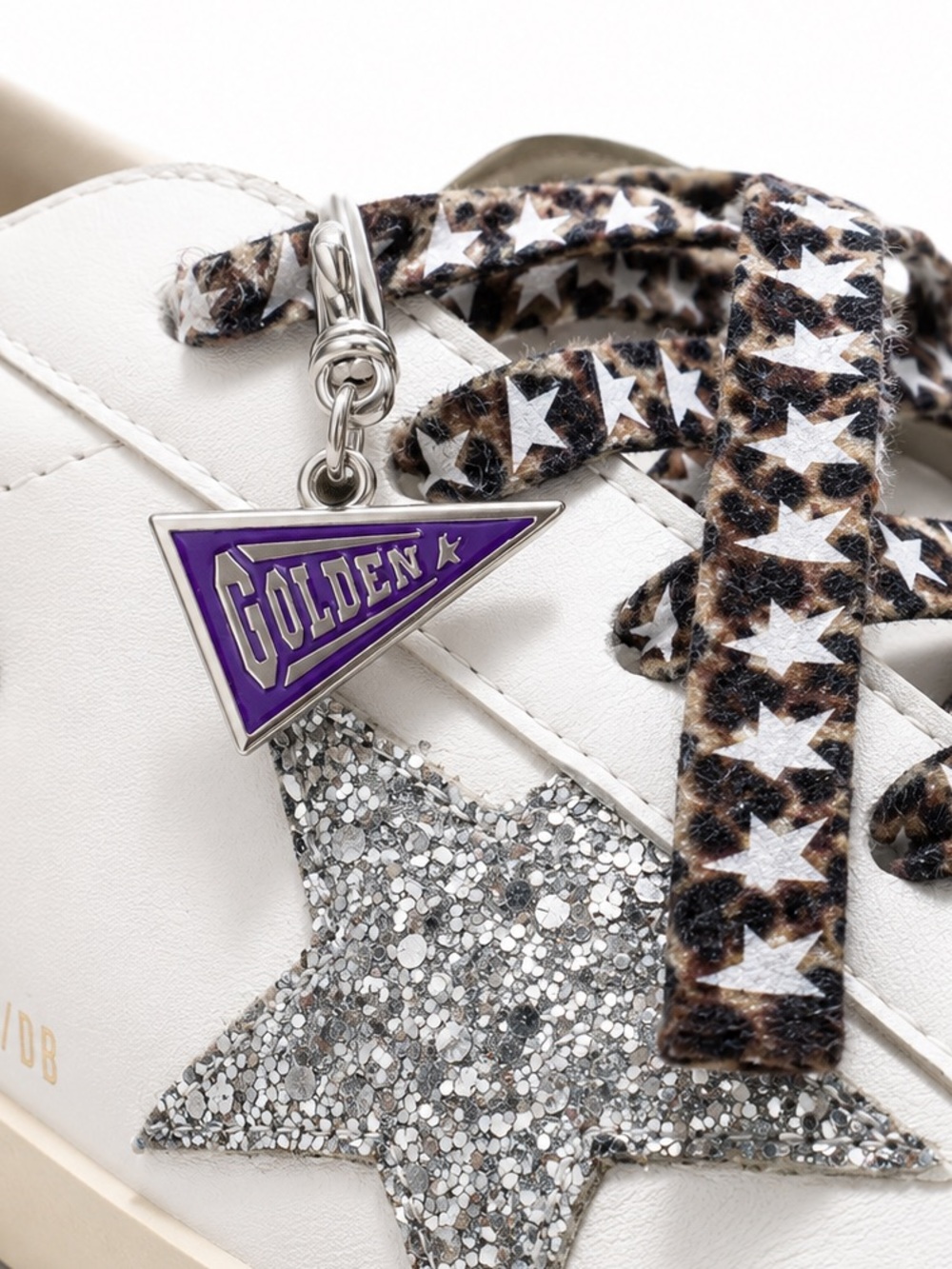 NEW - Golden Goose Deluxe Brand “Golden” Blue  Pennant Shoe Jewelry Keychain